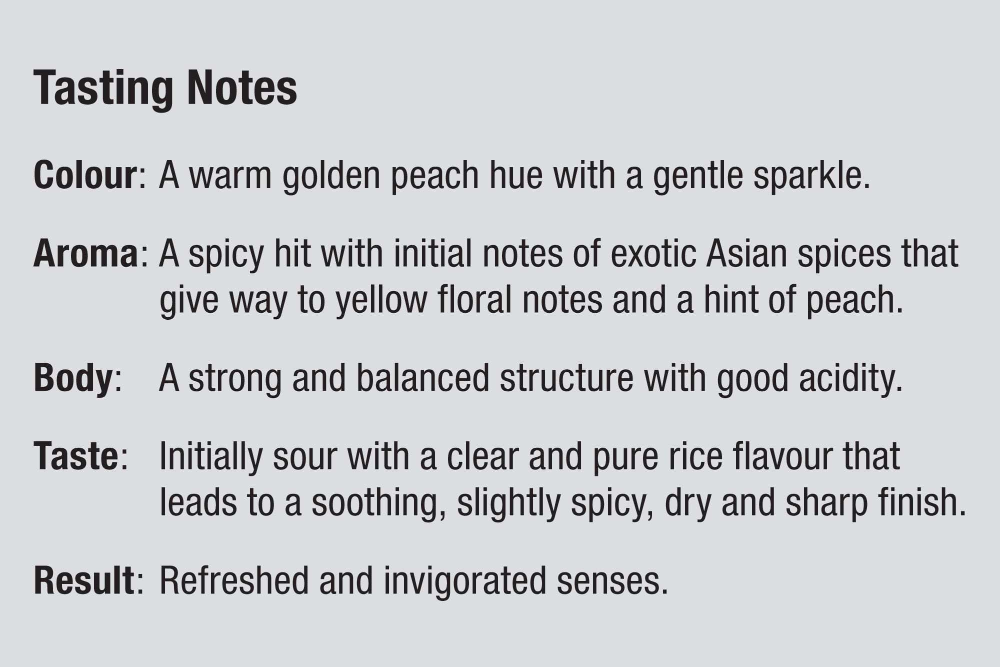 Tasting notes